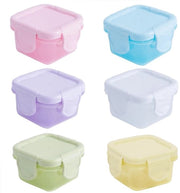 6 contenitori in plastica con coperchi, 60 ml, congelatori, contenitori per cibi, contenitori per insalate, contenitori per snack.