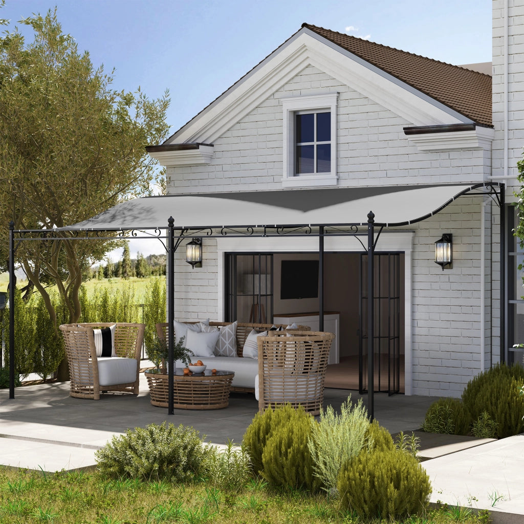 Pergola 3x5 m ¨C zephmum ¨C Tessuto impermeabile, telaio in metallo, grigio scuro