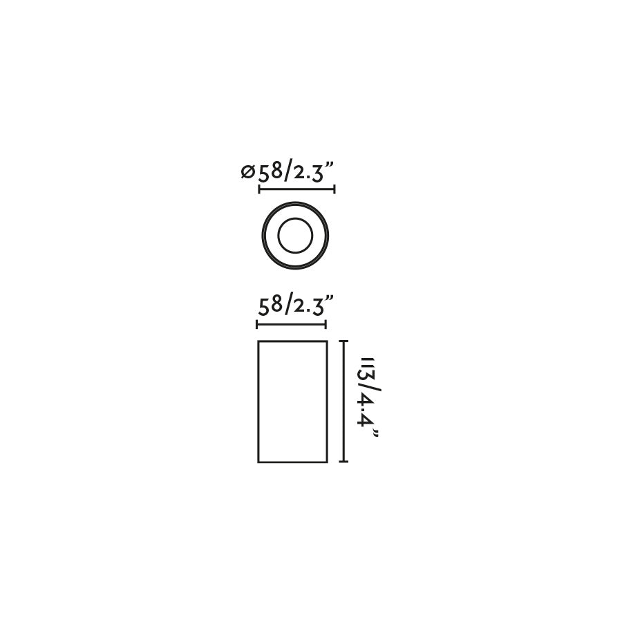 PUK 58 Downlight bianca 50ø 2700K