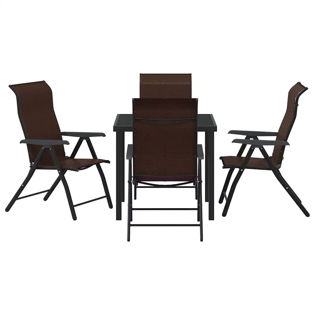 Set da Pranzo per Giardino 5 pcs Marrone