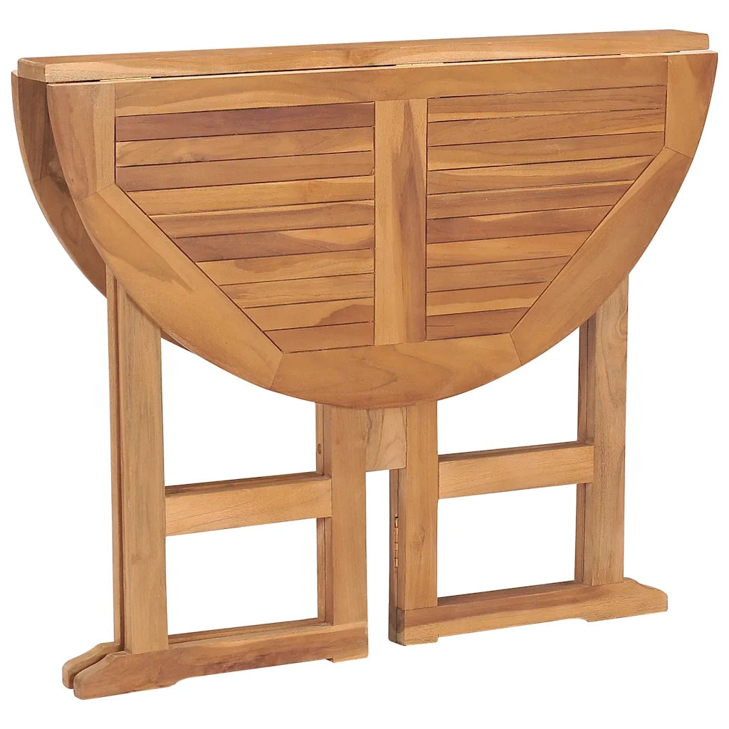 Tavolo da Giardino | Tavolino da esterno Pieghevole ?90x75 cm in Massello di Teak