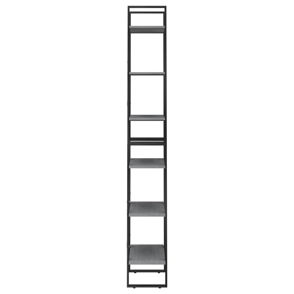 Scaffale Grigio 60x30x210 cm in Legno Massello di Pino 806524