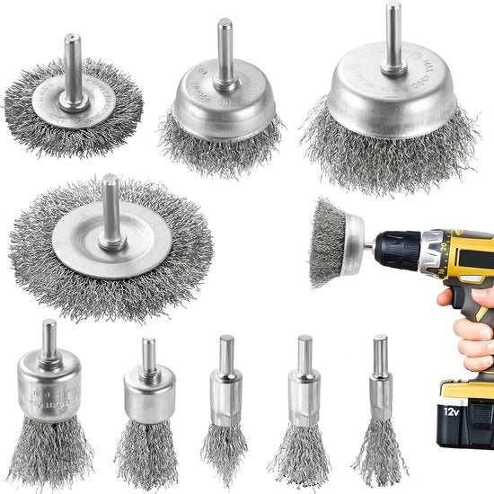 Set di spazzole per trapano 

Spazzole per trapano, set da 5 pezzi, per trapani a batteria e elettrici, diametro 10-15 mm, lunghezza 120 mm