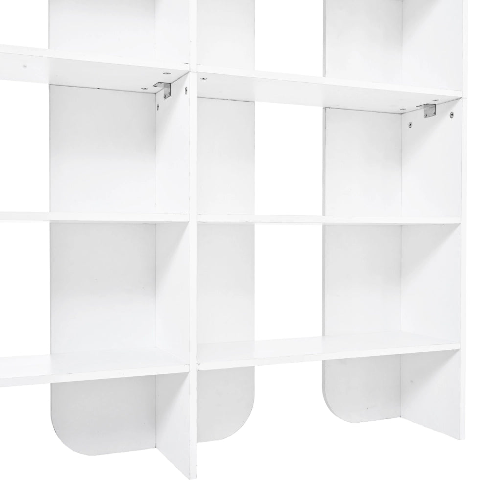 Libreria aperta a 5 ripiani 160x135x25 cm in pannello truciolare bianco