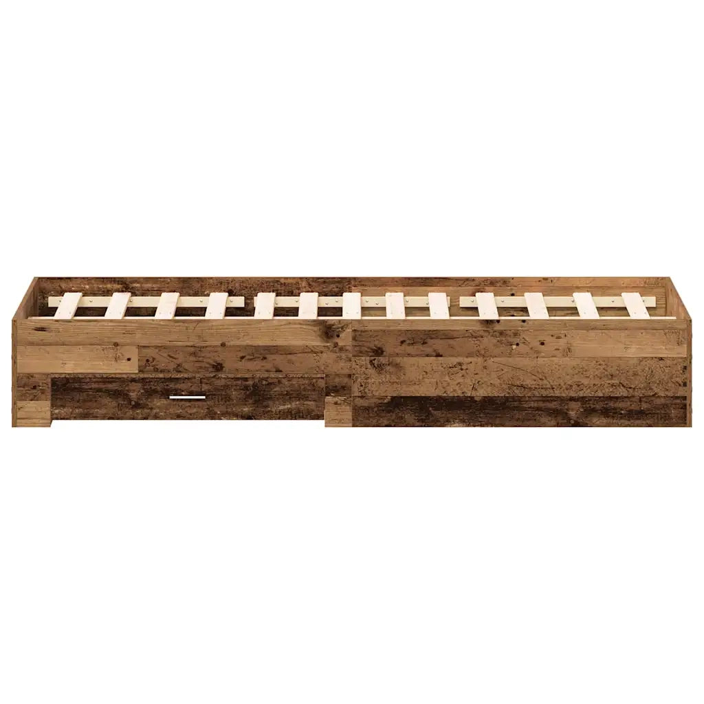 Struttura del letto con cassetto Legno vecchio 140 x 190 cm 3333972