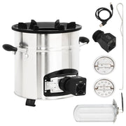 Stufa a Legna con Ventola USB Argento 35,5x26x28cm Acciaio Inox cod mxl 66792