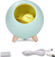 Lampada Notturna USB Riscaldabile senza Sfondamento Regolabile Tavolo Caballetto di Notte Luce Colorata Bluastro Lampada da Tavolo
