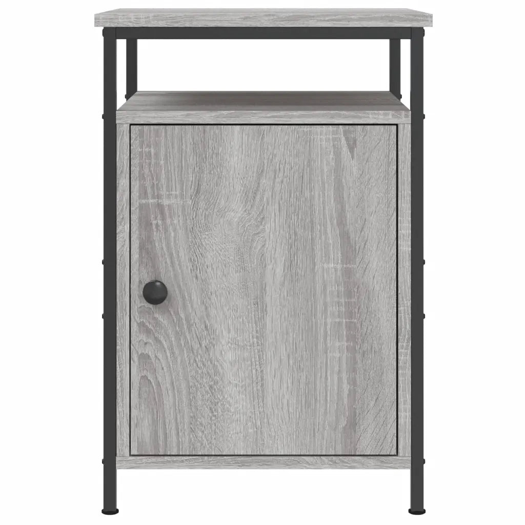 Comodini 2 pz-Set di 2 Tavolino da notte Grigio Sonoma 40x42x60 cm in Legno Multistrato 737298