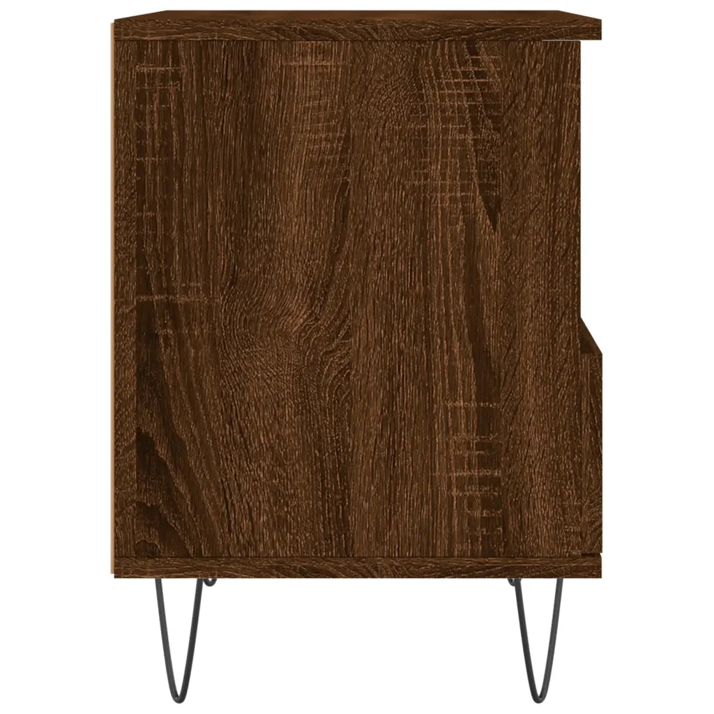 Comodino-Tavolino da notte Rovere Marrone 40x35x50 cm in Legno Multistrato 867394
