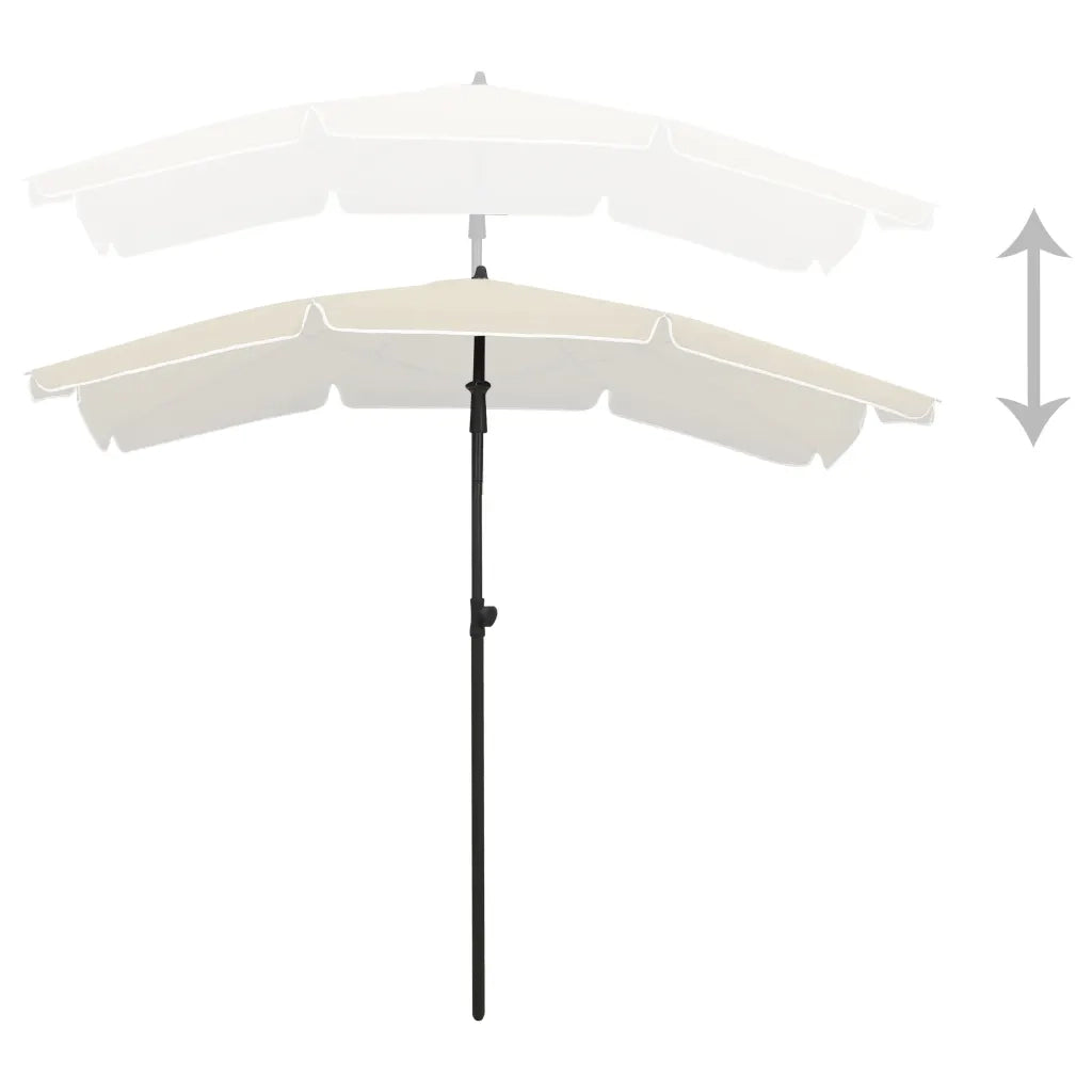 Ombrellone da Giardino con Palo 200x130 cm Sabbia cod mxl 20579