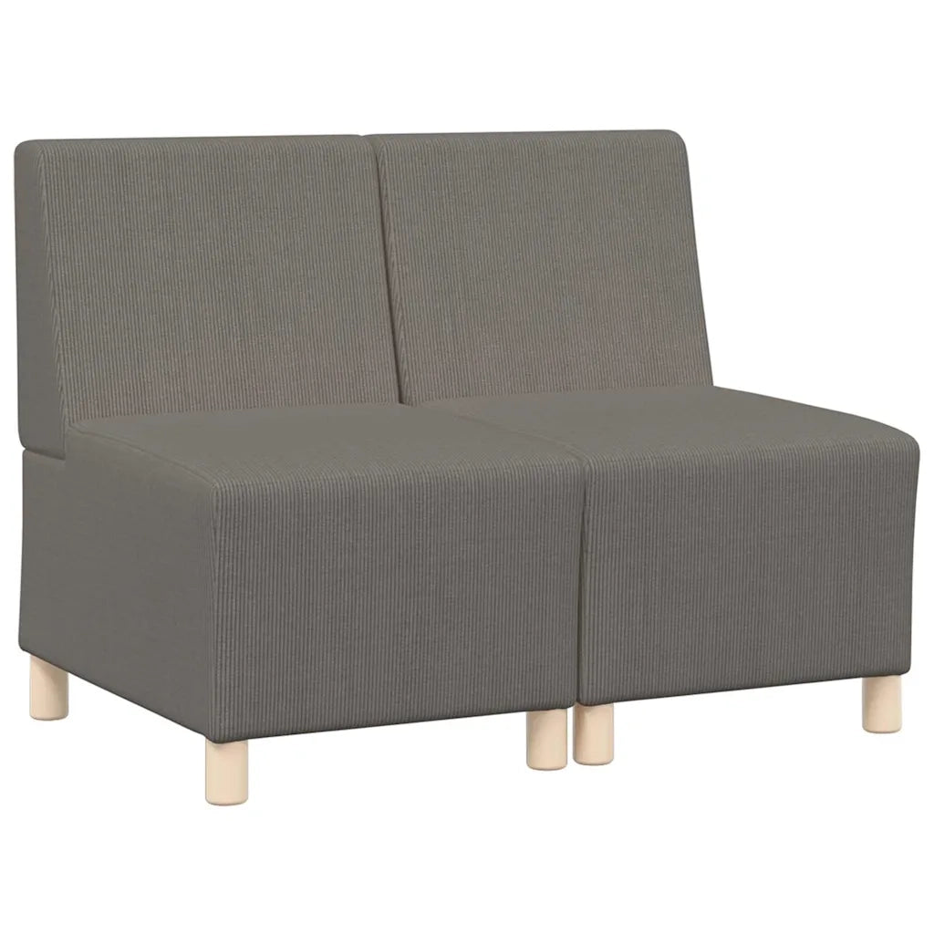 vidaXL Unità di Divano Modulare Senza Braccioli 2 pcs Grigio chiaro