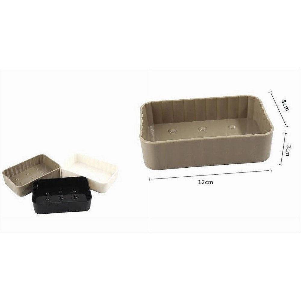 Trade Shop - Porta Sapone Saponetta Accessorio Arredo Bagno Rettangolare Effetto Rigato 52383 -