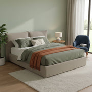 Letto Matrimoniale Alizarin, Letto Matrimoniale Sfoderabile Made in Italy, Grigio Tortora\