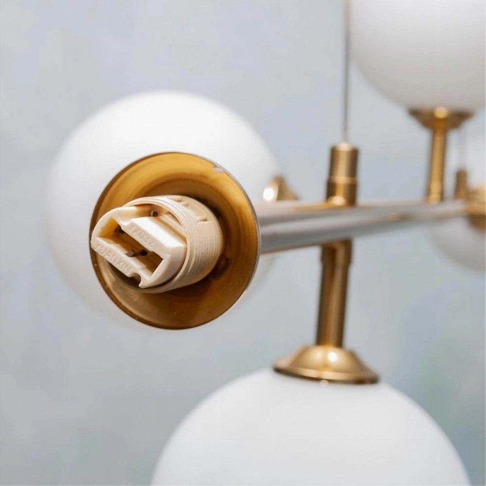 Trade Shop - Lampadario Da Soffitto Moderno A Sospensione Con 6 Sfere Attacco Lampadine G9 B88 -