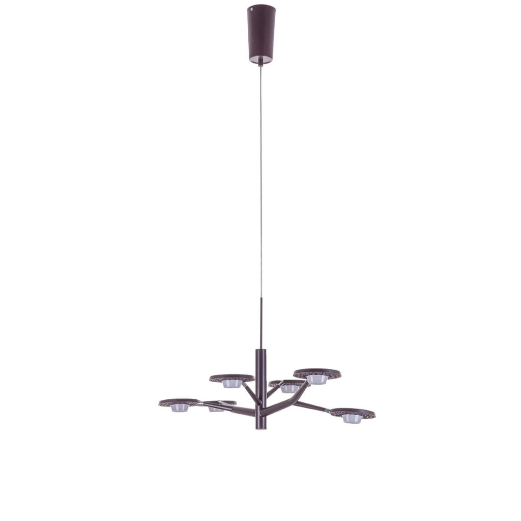Lampada a sospensione Italux Kresyda LED 6 luci bronzo