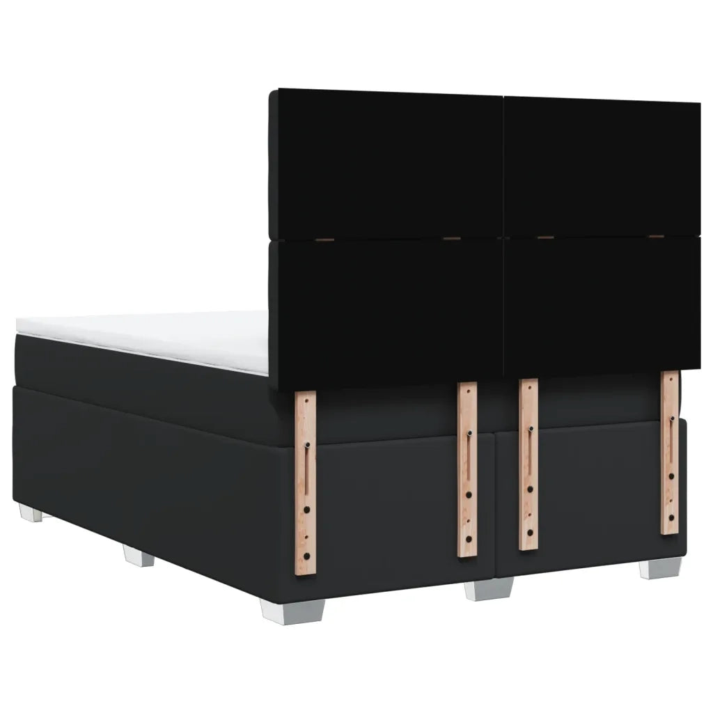 Giroletto a Molle con Materasso Nero 140x190 cm in Similpelle 3290720
