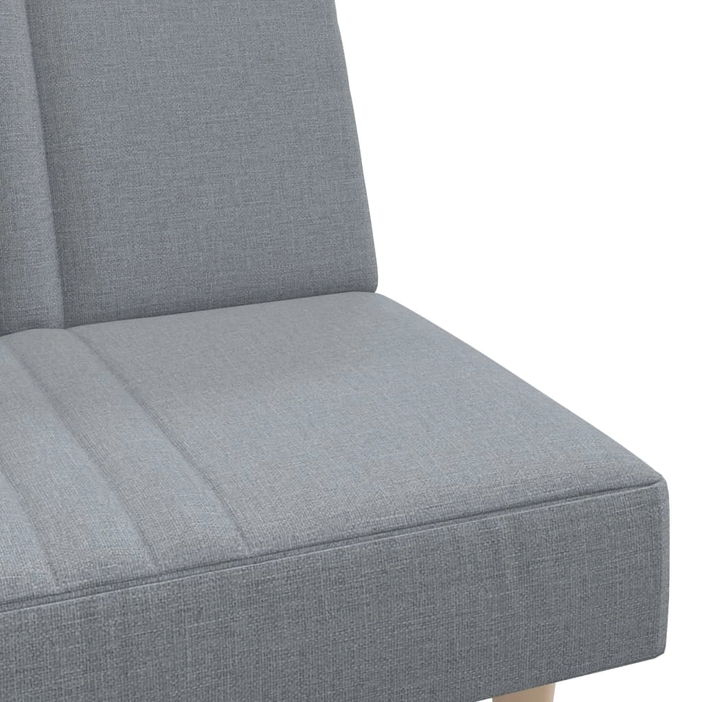 Divano letto 200 x 89 x 70 cm tessuto grigio chiaro 02_0021013