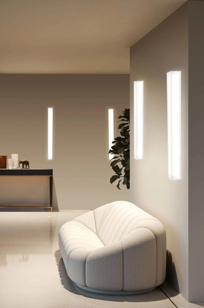 DOMINO-A40 Applique 40cm da parete o soffitto bianco a led 3000K 10W
