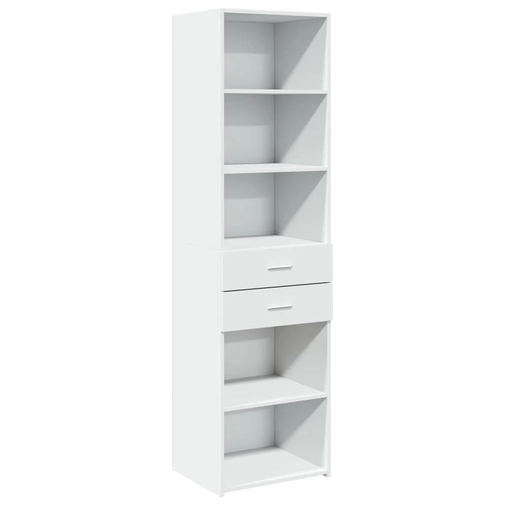 Credenza cassettiera mobile contenitore organizer cucina soggiorno salotto alto 50 x 425 x 185 cm legno ingegnerizzato bianco 02_0032461