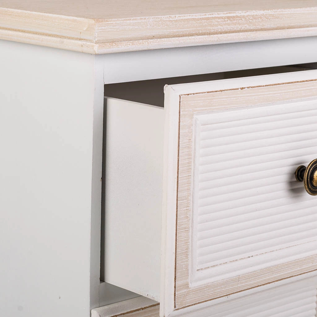 Cassettiera in legno bianco 31x26x60h
