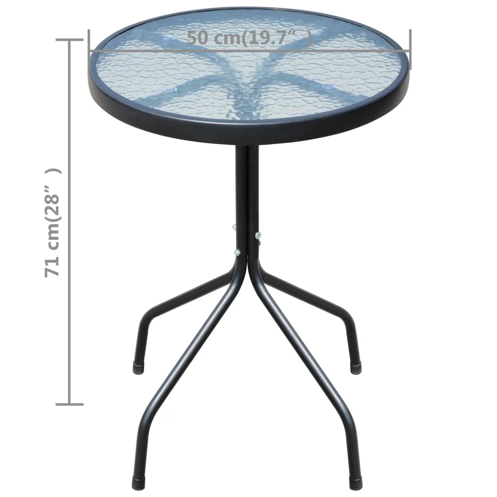 Set da Bistrot 3 pz in Acciaio Nero 43315