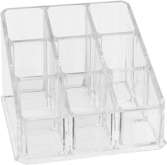 Organizzatore di cosmetici trasparente per prodotti di bellezza, compacto (9,2 x 9,2 x 6,5 cm)