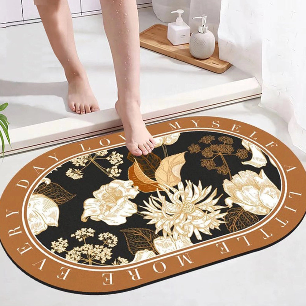 Trade Shop - Tappeto Tappetino Bagno Super Assorbente Ad Asciugatura Rapida Antiscivolo 50x80 -