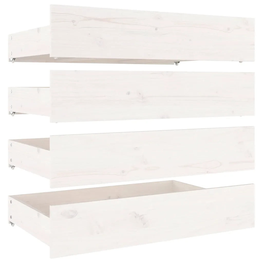 Giroletto con Cassetti-Struttura Letto con contenitore Bianco 120x200 cm 940104