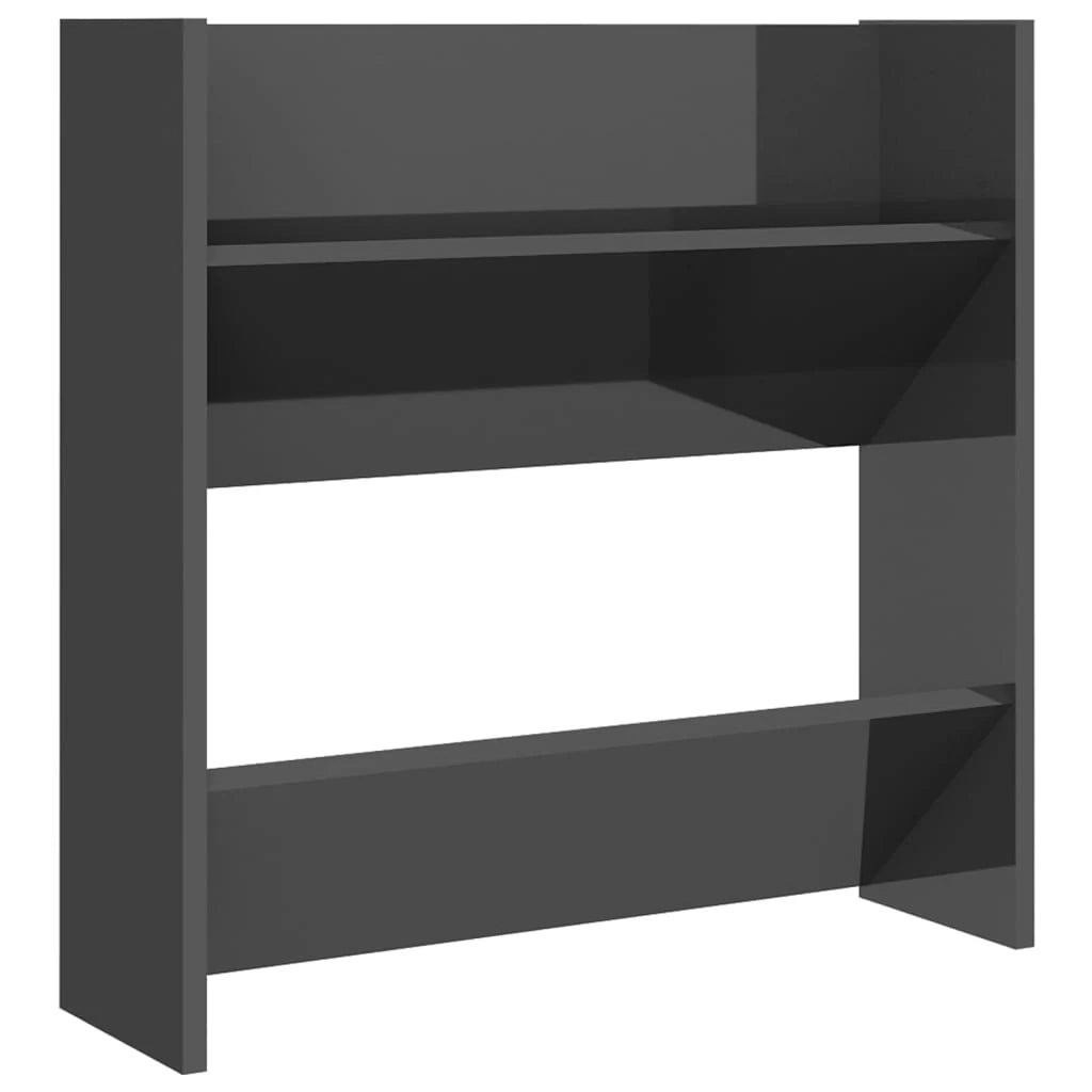 Scarpiere mobiletto portascarpe mobile per ingresso corridoio soggiorno da parete set da 4 lucido 60 x 18 x 60 cm grigio 02_0022153