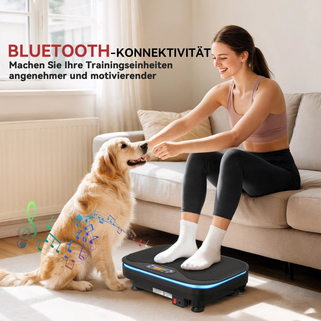 Pedana vibrante fitness con Bluetooth ¨C Xylo ¨C 99 livelli, telecomando, nero