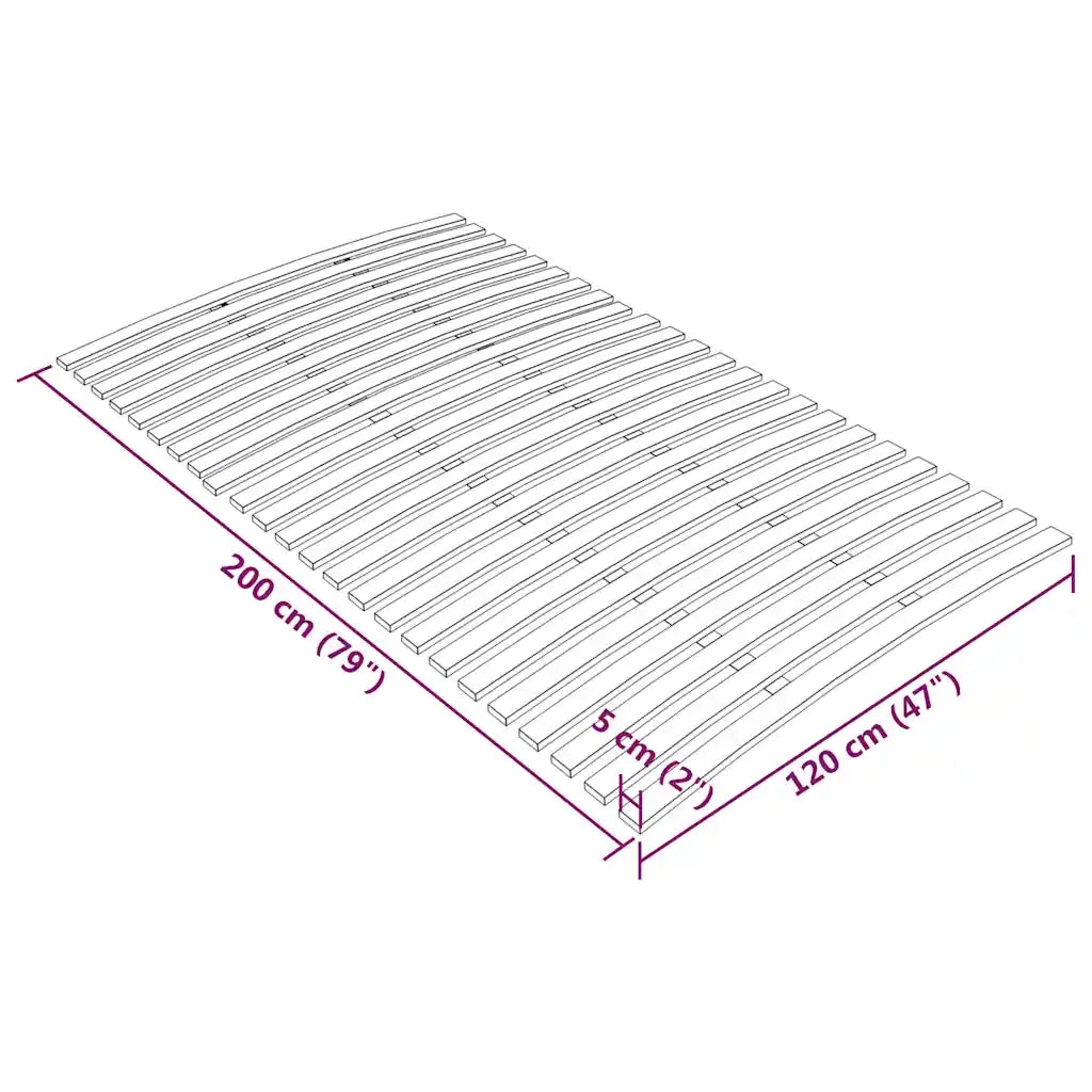 Rete di ricambio per letto con 24 doghe 120x200 cm 340079