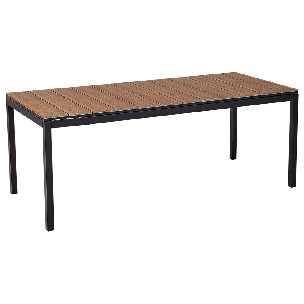 Tavolo da giardino allungabile alluminio color legno chiaro 198/248 x 90 cm Mobili da giardino per esterni in stile moderno