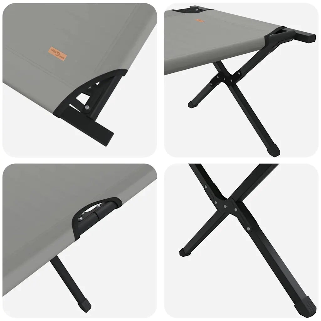 Letto da campeggio pieghevole 2 pz Grigio 210 x 80 x 46 cm CFW8446471
