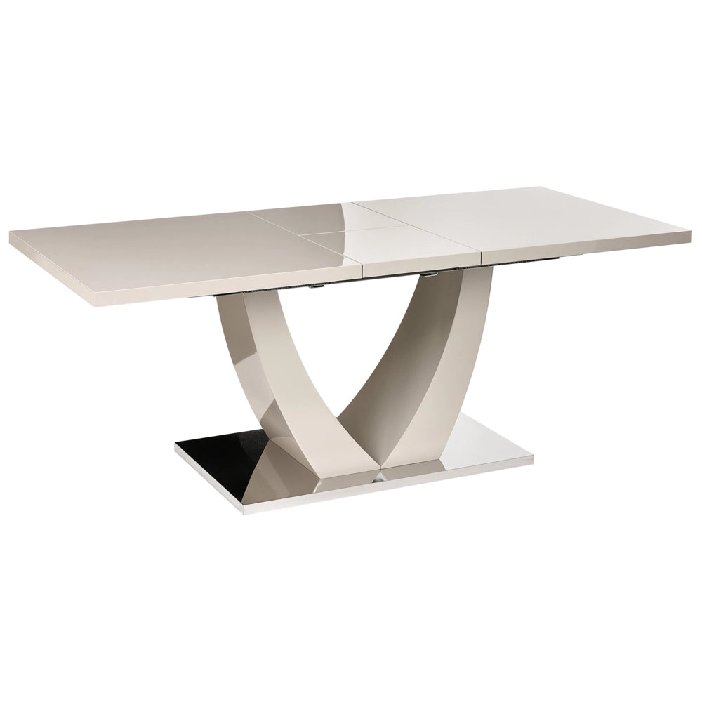 Tavolo da pranzo MDF beige chiaro 160/200 x 90 cm Allungabile Rettangolare Moderno Sala da pranzo Cucina