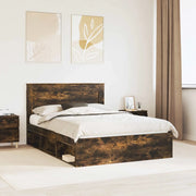 Struttura del letto Rovere fumé 140 x 200 cm Pino massello 3410092