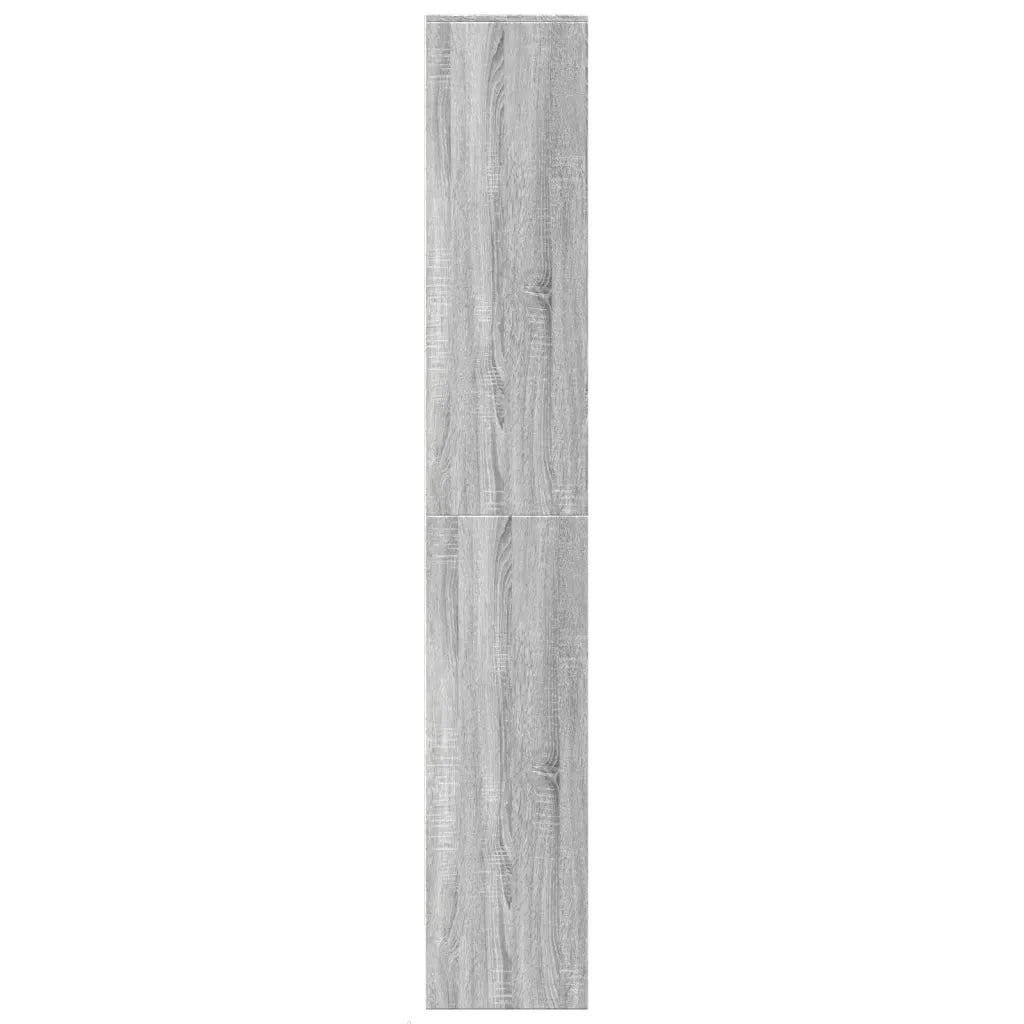 Credenza con LED-Buffet-Armadio da cucina Grigio Sonoma 69x32,5x200 cm in Truciolato