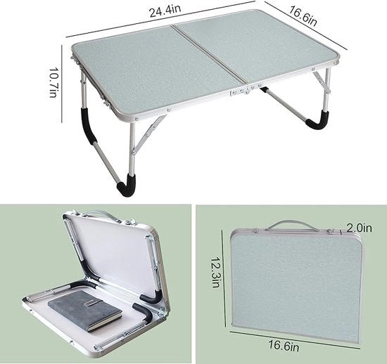 Tavolo da scrivania per letto, Tavolo da lettura, 61.98 x 42.16 x 27.18 cm