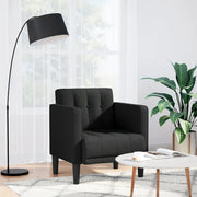 vidaXL Divano Sedia con Braccioli Nero 53 cm in Tessuto