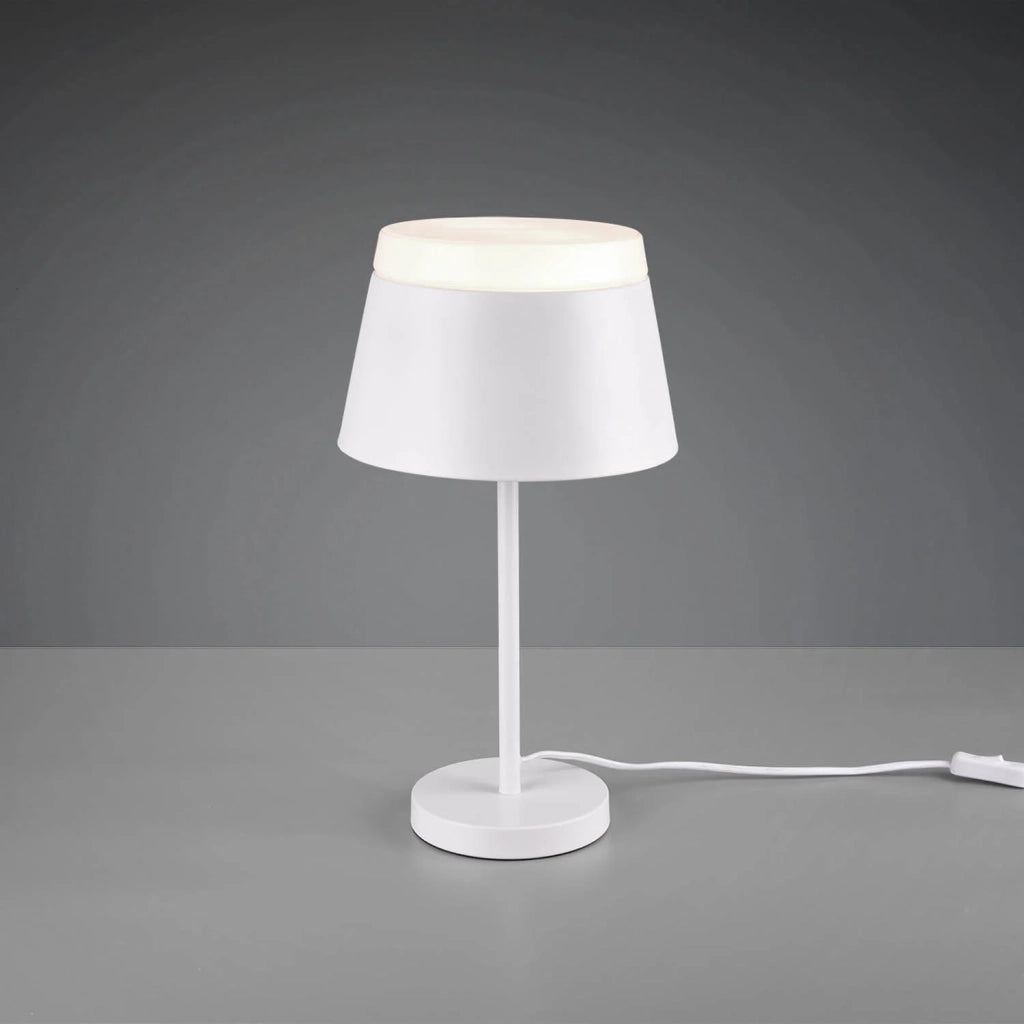 LÚZETE - LAMPADA DA TAVOLO DUQUESA IN METALLO BIANCO