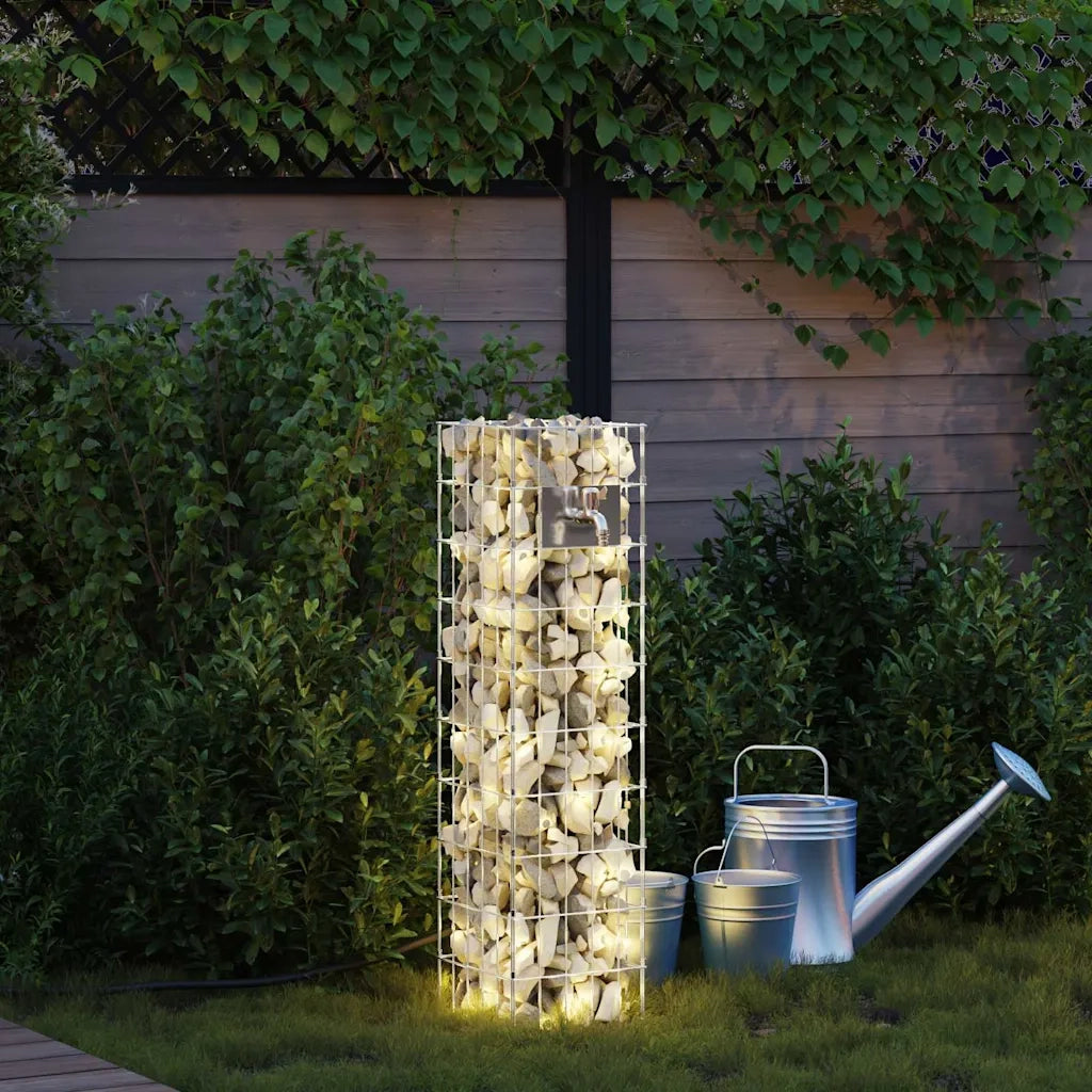 Rubinetto Gabion Argento 25 x 25 x 100 cm Acciaio inossidabile 42013414