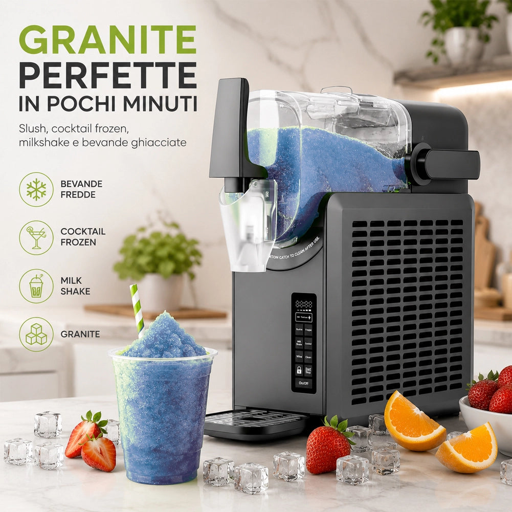 Macchina per Granita e Cocktail Slushie Machine per Milk Shake Capacità 2 Litri