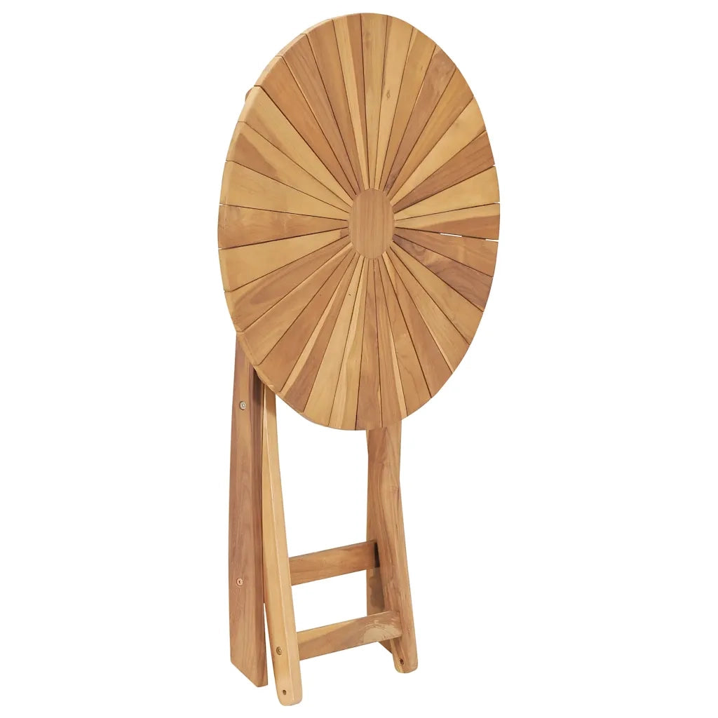 Tavolo da Giardino Pieghevole Ã˜  60 cm Legno Massello di Teak cod mxl 34285
