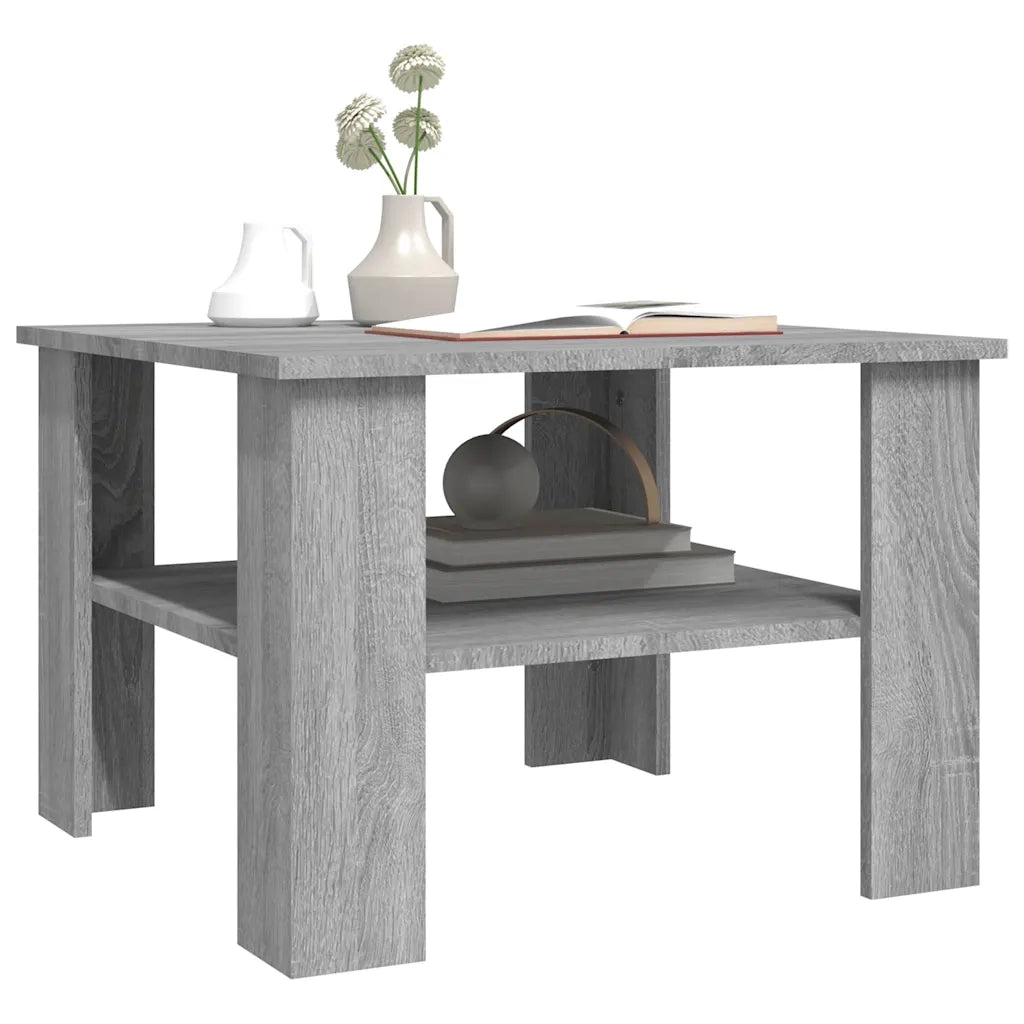 Tavolino da salotto | Tavolino da caff¨¨ | Tavolino da Soggiorno Grigio Sonoma 60x60x42 cm Legno Multistrato