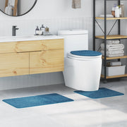 Set di 3 tappetini da bagno vitaXL Blu in Polipropilene Antiscivolo