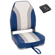 Set Sedile da Barca Pieghevole 2pz con Schienale Alto