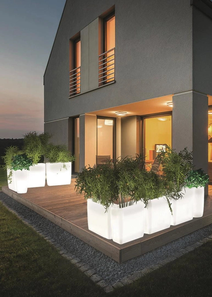 Lampada da esterno Nowodvorski Flowerpot L bianca IP44