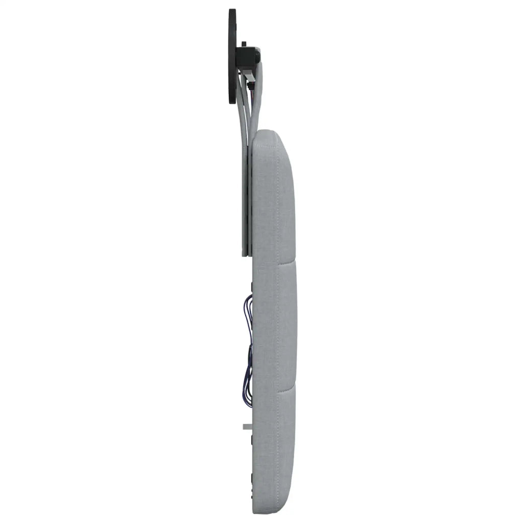 Testiera sospesa Con luce LED Grigio Chiaro Tessuto