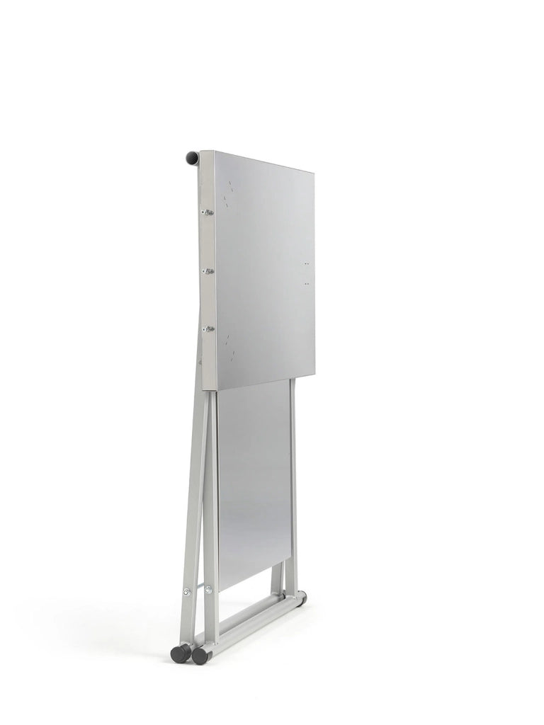 Tavolo Pieghevole Ompagrill con Piano di Lavoro in Acciaio Inox 70x78x90 cm Ganci Porta Utensili per Barbecue e Ripiano