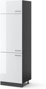 Armadio frigorifero R-Line, Bianco lucido, 60 cm, per la libera combinazione all'interno di sistemi cucina modulari