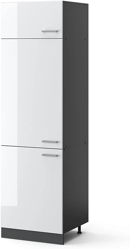 Armadio frigorifero R-Line, Bianco lucido, 60 cm, per la libera combinazione all'interno di sistemi cucina modulari
